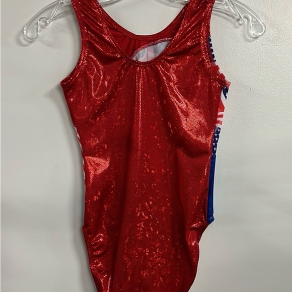 New Sookie Active USA  gymnastics, leotard  USA Olympic gold Paris 2024 size AXS - Picture 6 of 9